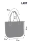 Preview: Filztasche LADY XL »Bouquet« Anthrazit TL43