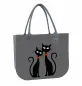 Preview: Filztasche LADY XL »Black Cats« TL11