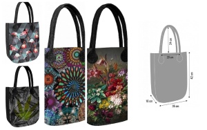 Tasche CITY »Poppies« Anthrazit BC01