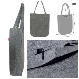 Filztasche CITY »Pullover Grey« TC28