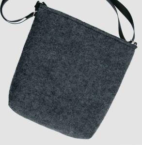 Preview: Filztasche FUNKY »Green Night« Anthrazit FY81